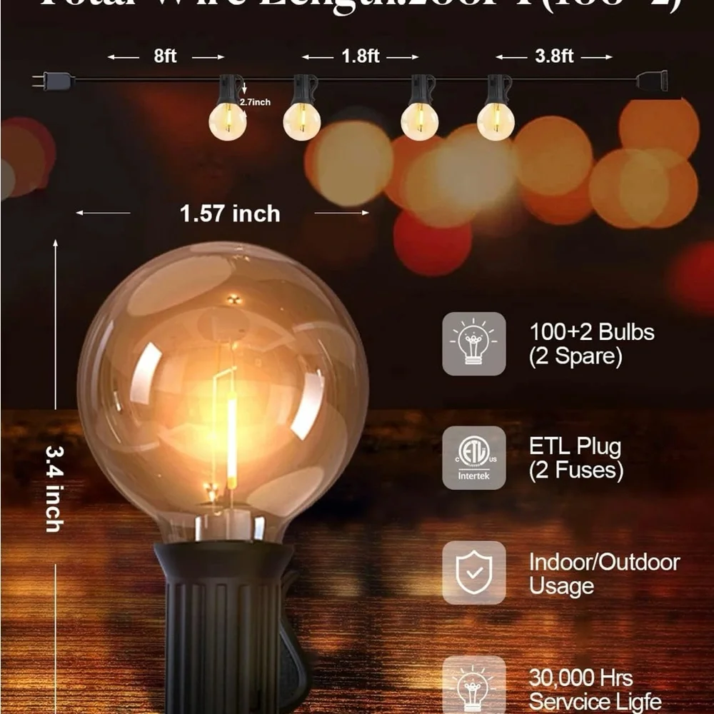 LED Outdoor String Lights 200Ft.